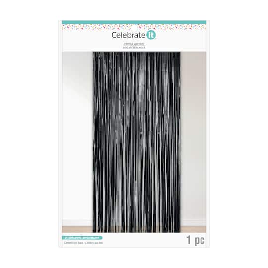Black Fringe Curtain by Celebrate It™